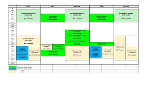 Horaire des entrainements et inscription 2026-2027